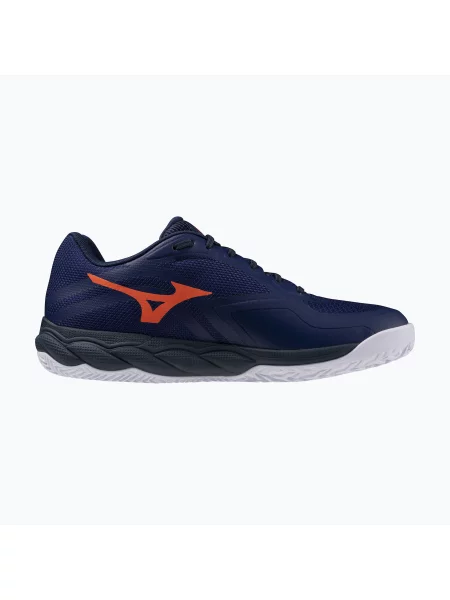 Încălțăminte de tenis pentru bărbați Mizuno Wave Enforce Court 2 CC beacon blue/lava orange/white alb