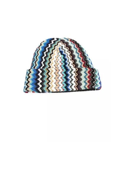 Czapka Missoni z nadrukiem wełniana