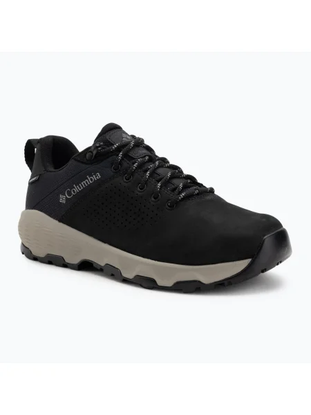 Pánske trekingové topánky Columbia Newton Nimble Leather black/kettle čierna