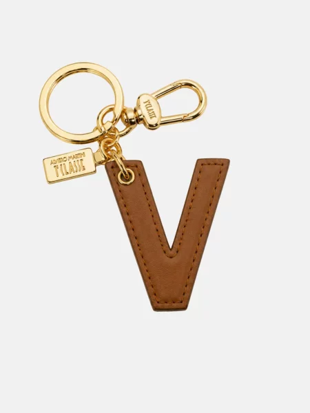 Alviero Martini Přívěsek na klíče alviero martini CHARM LETTER V Accessori' hnědá
