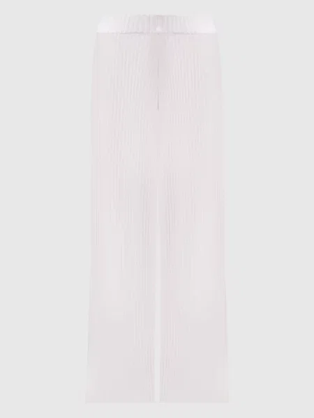 Брюки Allude клеш в рубчик белые