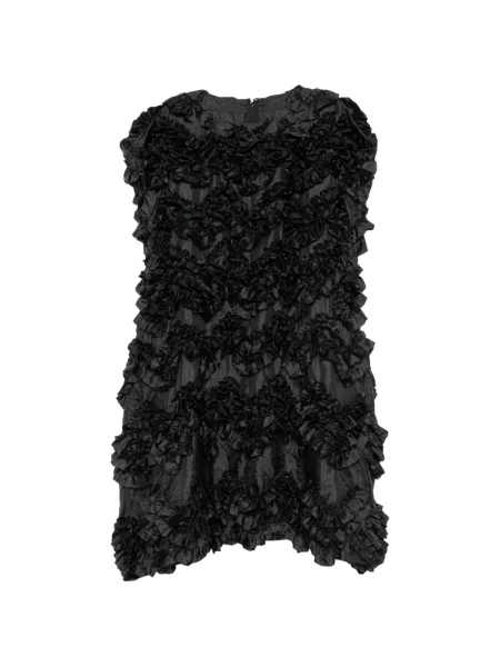 Midi šaty Comme Des Garçons s volány černé