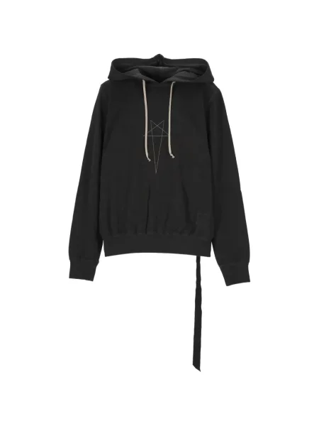 Hanorac cu glugă Rick Owens Drkshdw cu imagine cu cordon negru