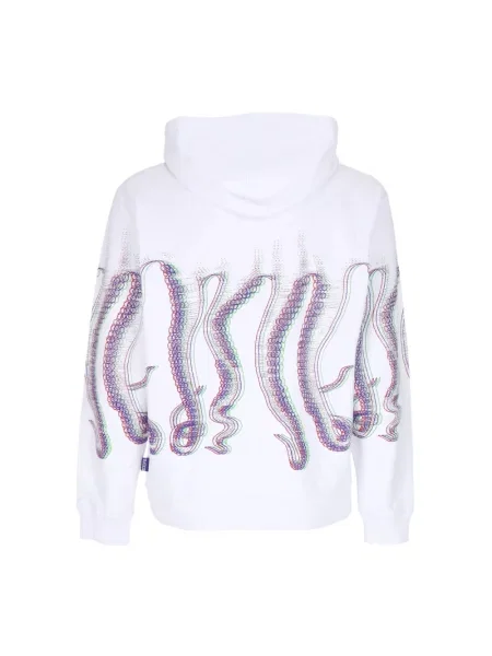 Bluza z kapturem Octopus z kapturem z długim rękawem biała