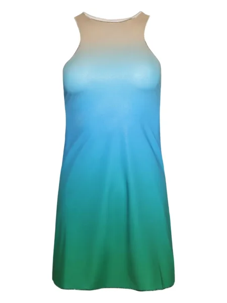 Rochie Oseree cu gât halter de costum albastru