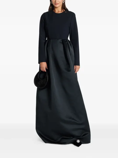 Rochie maxi Greta Constantine lungă de costum negru