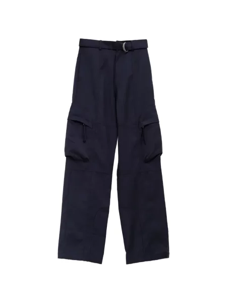 Cu centură pantaloni cargo The Frankie Shop albastru