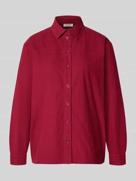 Bluzka o kroju regular fit z drobnego sztruksu Christian Berg Woman czerwona