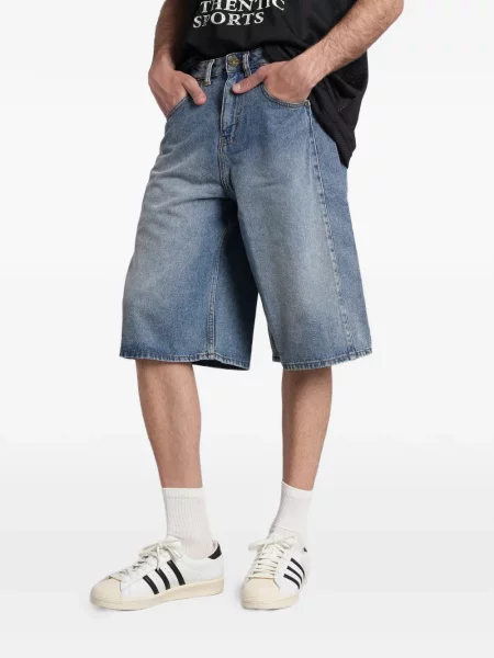 Slip-on шорти Adidas бродирани синьо