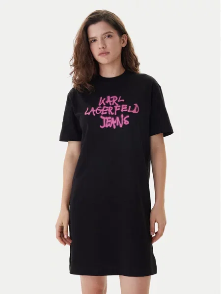 Karl Lagerfeld Jeans Vsakodnevna obleka črna