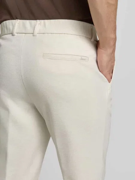 Spodnie do garnituru o kroju slim fit z dodatkiem model Boss beżowe