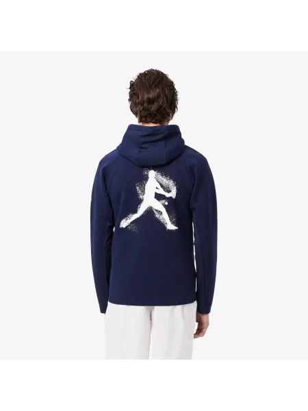 Lacoste Dres Tennis X Novak Djokovic Z Zamkiem Z Nadrukiem Regular Fit granatowy