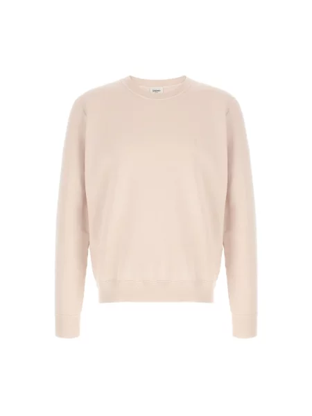 Sweter Saint Laurent z okrągłym dekoltem różowy