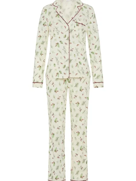 S.Oliver Pijama crem / verde deschis / carmin roșu