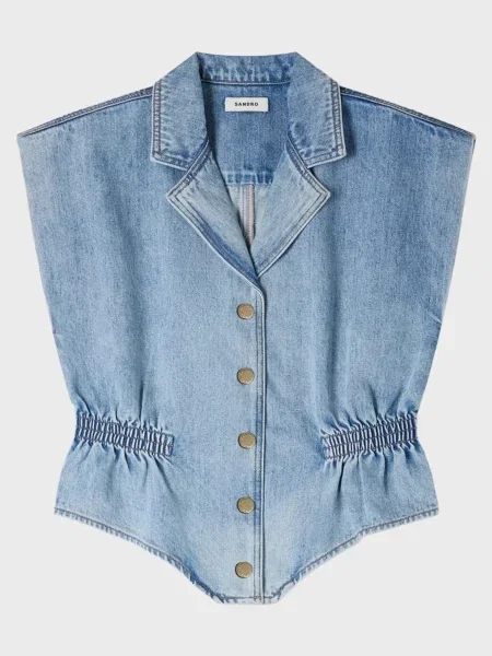 Жилет Sandro блакитний