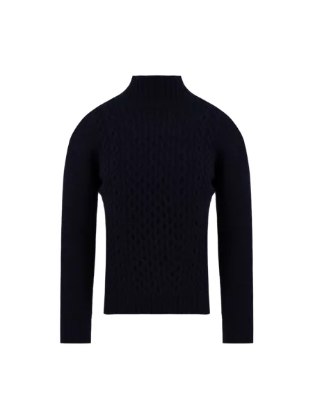 Lniany golf golf Drumohr niebieski