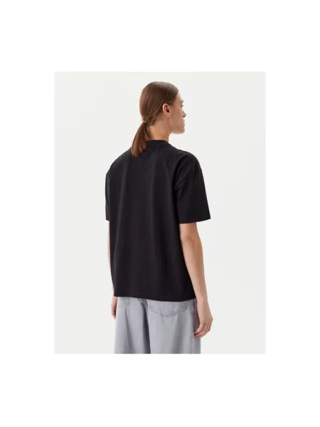 T-shirt z detalem z logo Calvin Klein Jeans czarna