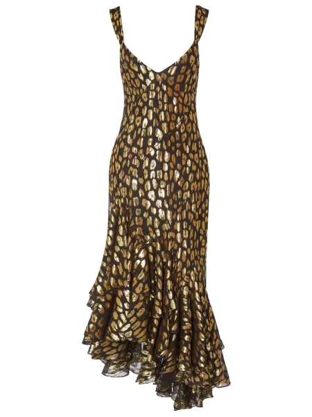 Sukienka midi Temperley London do kolan garniturowa czarna