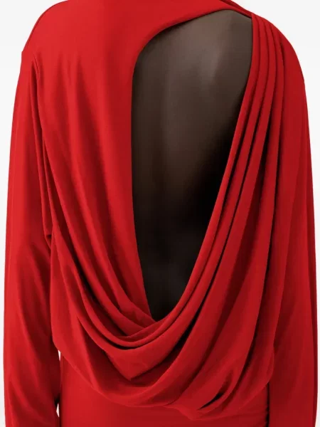 Rochie Jacquemus drapată de costum roșu