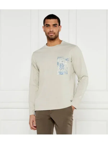 Tricou mânecă lungă Boss Orange bej