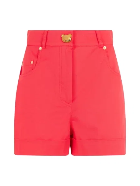 Szorty Moschino z wysoką talią czerwone