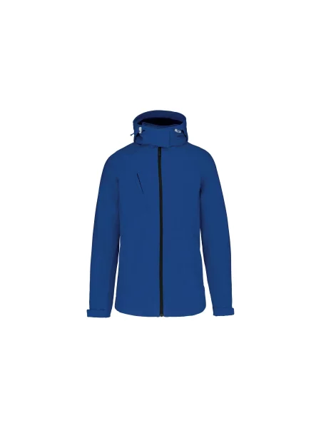 Kurtka z kapturem Kariban Softshell niebieska