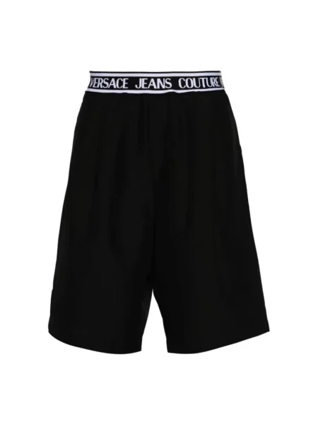 Szorty jeansowe Versace Jeans Couture czarne