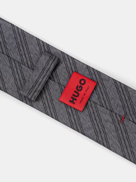 Шелковый галстук Hugo серый