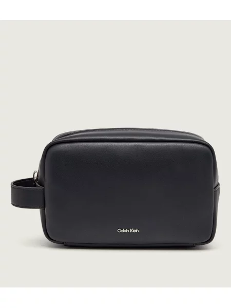 Geantă pentru cosmetice Calvin Klein Raised Dopp Kit negru