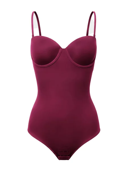 Cfab Alakformáló body Push-Up Bodysuit mit String sötét-rózsaszín rózsaszín
