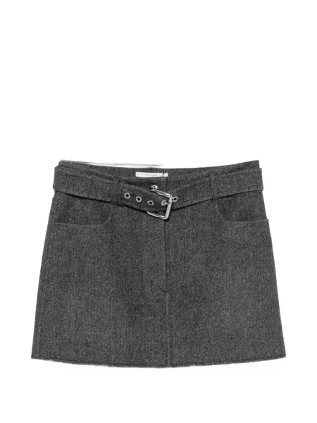 Cu centură fusta mini Sportmax gri