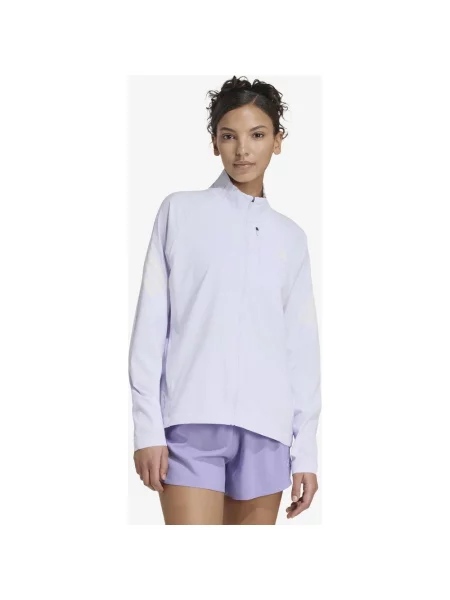 Kurtka adidas Running Iconic liliowy XS biały
