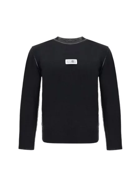 Maison Margiela sweter wełniany lekki czarny