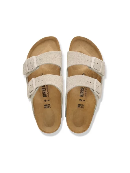 Birkenstock papuci din piele Arizona alb