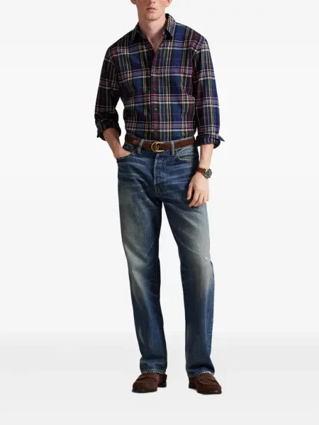 Ριγέ polo Polo Ralph Lauren με κουκούλα με αυτόγραφο λευκό