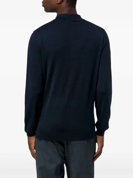 Lung tricou polo K-way albastru