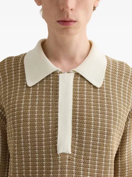 Polo Jil Sander cu dungi maro