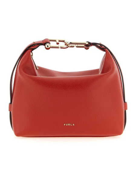 Torebka hobo Furla skórzana czerwona