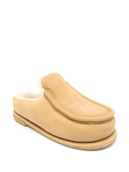 Papuci tip mules Jw Anderson din piele de căprioară maro