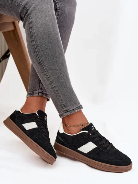 Superge Vinceza iz semiša črna