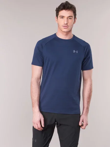Póló Under Armour Tech SS Tee Academy/ Graphite M kék