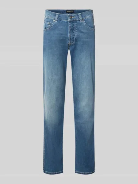 Jeansy o kroju regular fit w 5 kieszeni Bugatti