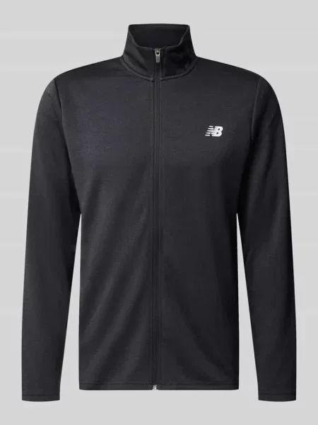 Bluza rozpinana o kroju regular fit z detal z logo New Balance czarna