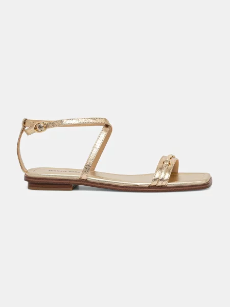 Кожаные босоножки Michael Michael Kors золотые