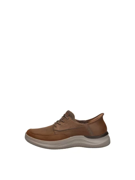 Sneakersy Skechers skórzane brązowe