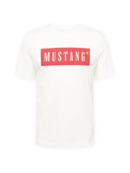 MUSTANG Tričko Austin krémová červená