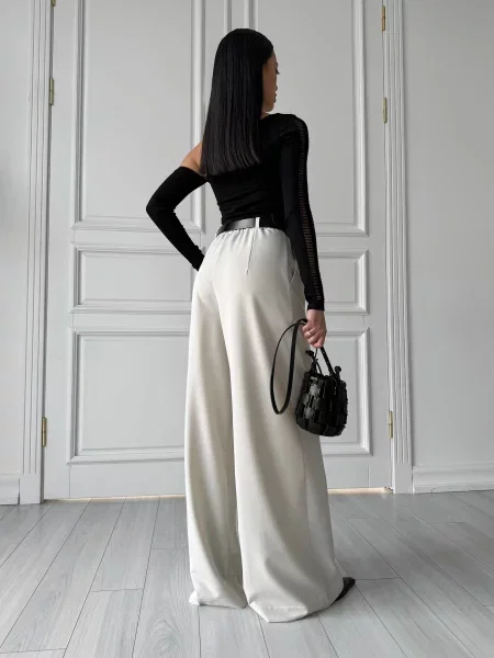 Брюки палаццо Jadone Fashion бежевые