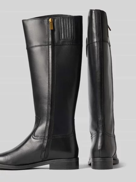 Kozaki ze skóry z detal z logo model KIMMEE' Michael Michael Kors czarne