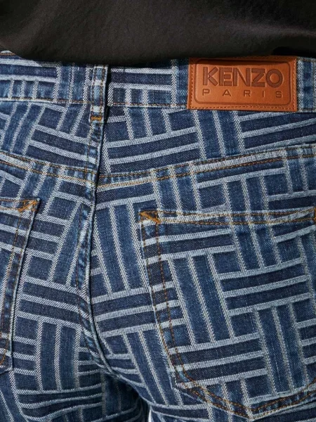 Укороченные джинсы Kenzo с высокой посадкой
