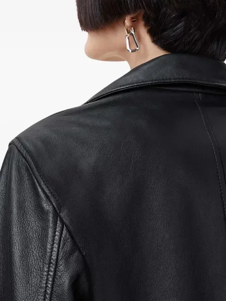 Sacou Allsaints din piele cu tepi negru